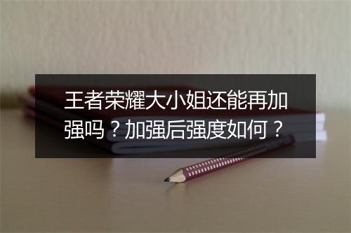 王者荣耀大小姐还能再加强吗?加强后强度如何?