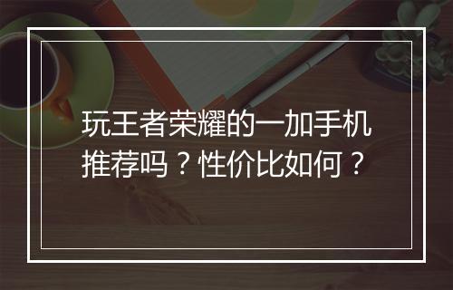 玩王者荣耀的一加手机推荐吗?性价比如何?