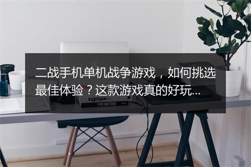 二战手机单机战争游戏,如何挑选最佳体验?这款游戏真的好玩吗?