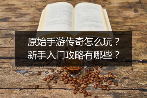 原始手游传奇怎么玩?新手入门攻略有哪些?