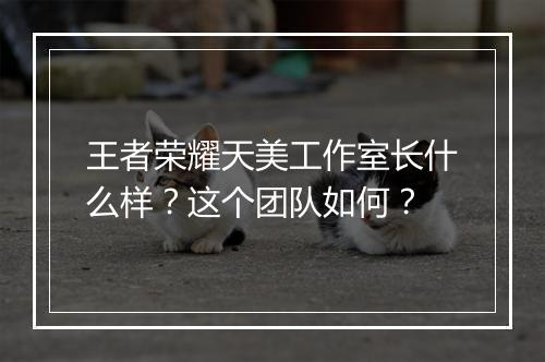 王者荣耀天美工作室长什么样?这个团队如何?