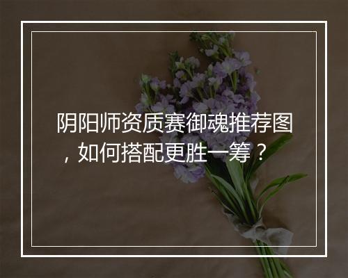 阴阳师资质赛御魂推荐图，如何搭配更胜一筹？