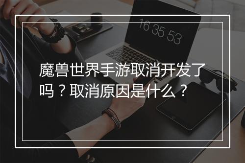 魔兽世界手游取消开发了吗?取消原因是什么?