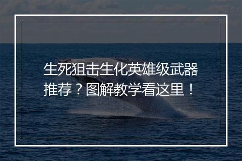 生死狙击生化英雄级武器推荐?图解教学看这里!
