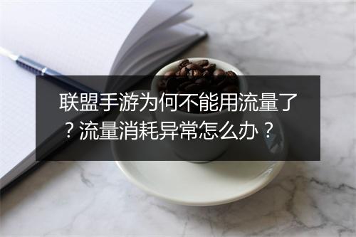 联盟手游为何不能用流量了?流量消耗异常怎么办?