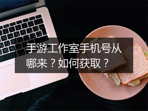 手游工作室手机号从哪来?如何获取?
