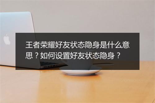 王者荣耀好友状态隐身是什么意思?如何设置好友状态隐身?