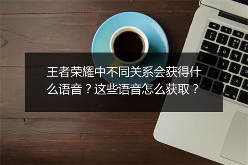 王者荣耀中不同关系会获得什么语音?这些语音怎么获取?