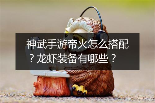 神武手游帝火怎么搭配?龙虾装备有哪些?