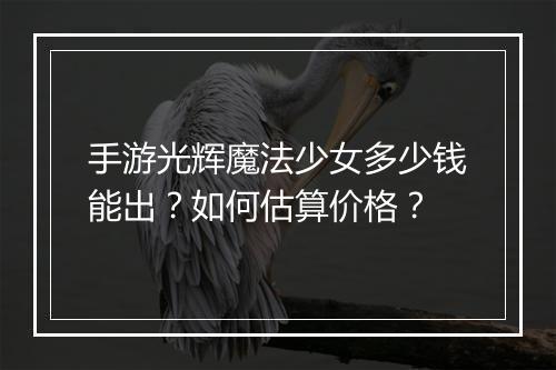 手游光辉魔法少女多少钱能出?如何估算价格?