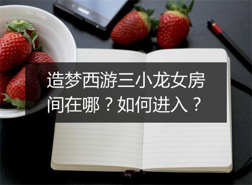 造梦西游三小龙女房间在哪？如何进入？