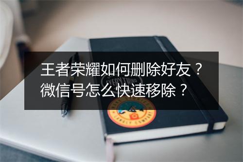 王者荣耀如何删除好友?微信号怎么快速移除?
