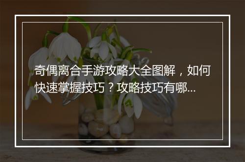 奇偶离合手游攻略大全图解,如何快速掌握技巧?攻略技巧有哪些?