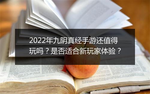 2022年九阴真经手游还值得玩吗？是否适合新玩家体验？