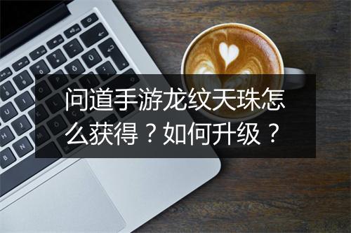 问道手游龙纹天珠怎么获得?如何升级?