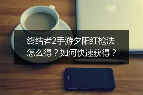 终结者2手游夕阳红枪法怎么得？如何快速获得？