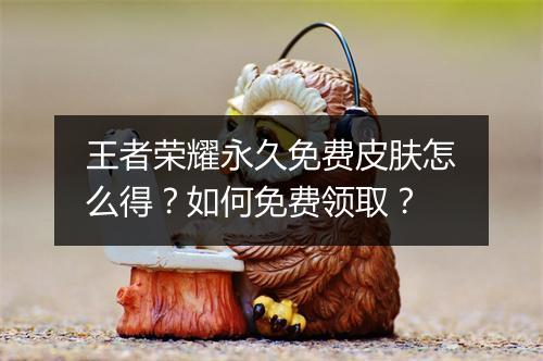 王者荣耀永久免费皮肤怎么得?如何免费领取?