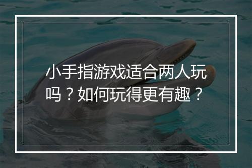 小手指游戏适合两人玩吗?如何玩得更有趣?
