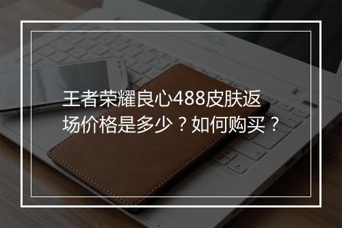 王者荣耀良心488皮肤返场价格是多少？如何购买？