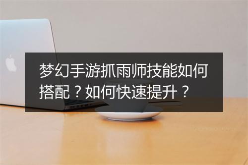 梦幻手游抓雨师技能如何搭配?如何快速提升?