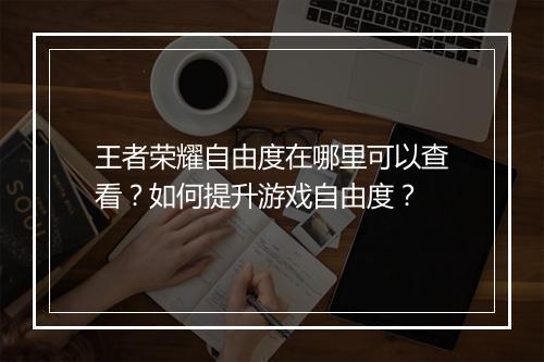 王者荣耀自由度在哪里可以查看?如何提升游戏自由度?