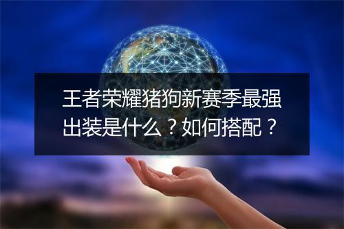 王者荣耀猪狗新赛季最强出装是什么？如何搭配？