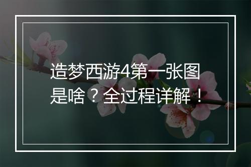 造梦西游4第一张图是啥?全过程详解!
