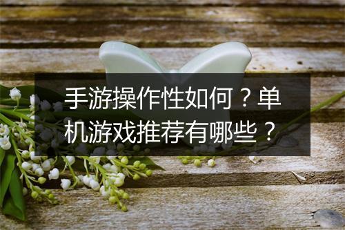 手游操作性如何？单机游戏推荐有哪些？