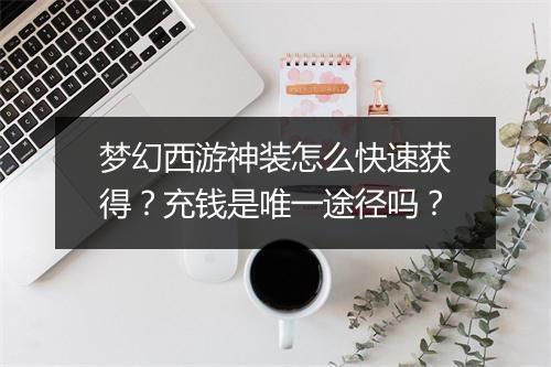 梦幻西游神装怎么快速获得?充钱是唯一途径吗?