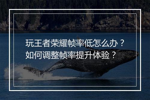 玩王者荣耀帧率低怎么办？如何调整帧率提升体验？