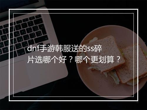 dnf手游韩服送的ss碎片选哪个好？哪个更划算？
