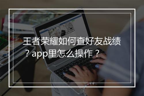王者荣耀如何查好友战绩？app里怎么操作？