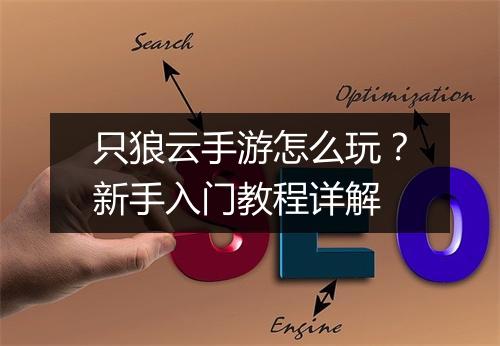 只狼云手游怎么玩?新手入门教程详解