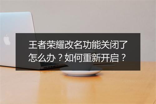 王者荣耀改名功能关闭了怎么办?如何重新开启?