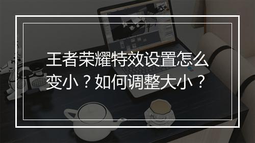 王者荣耀特效设置怎么变小?如何调整大小?