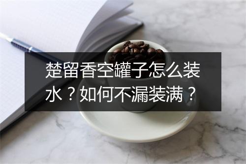 楚留香空罐子怎么装水?如何不漏装满?