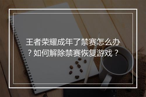 王者荣耀成年了禁赛怎么办？如何解除禁赛恢复游戏？