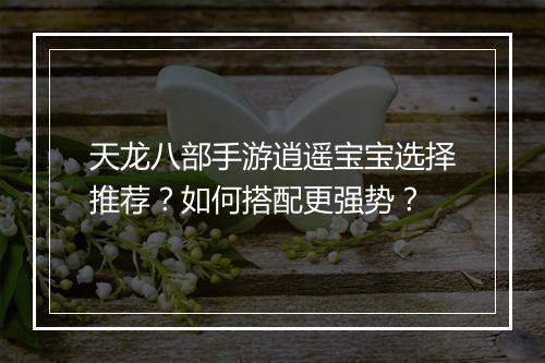 天龙八部手游逍遥宝宝选择推荐?如何搭配更强势?