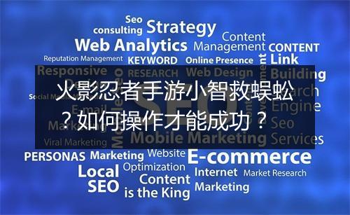 火影忍者手游小智救蜈蚣？如何操作才能成功？