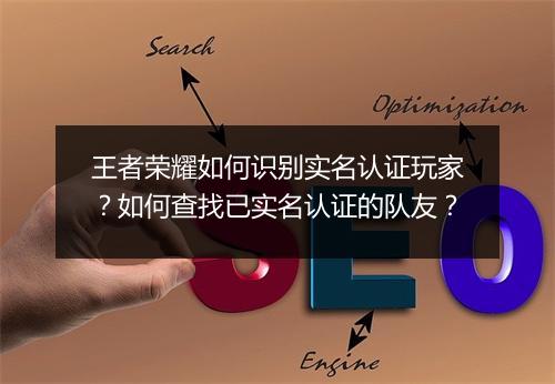 王者荣耀如何识别实名认证玩家？如何查找已实名认证的队友？