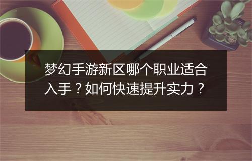 梦幻手游新区哪个职业适合入手？如何快速提升实力？