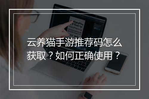 云养猫手游推荐码怎么获取？如何正确使用？