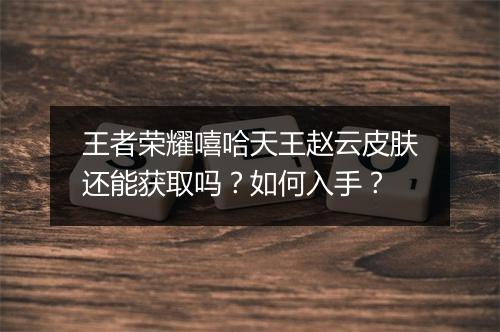 王者荣耀嘻哈天王赵云皮肤还能获取吗？如何入手？