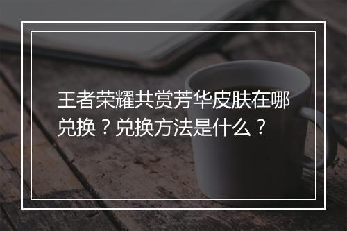 王者荣耀共赏芳华皮肤在哪兑换？兑换方法是什么？